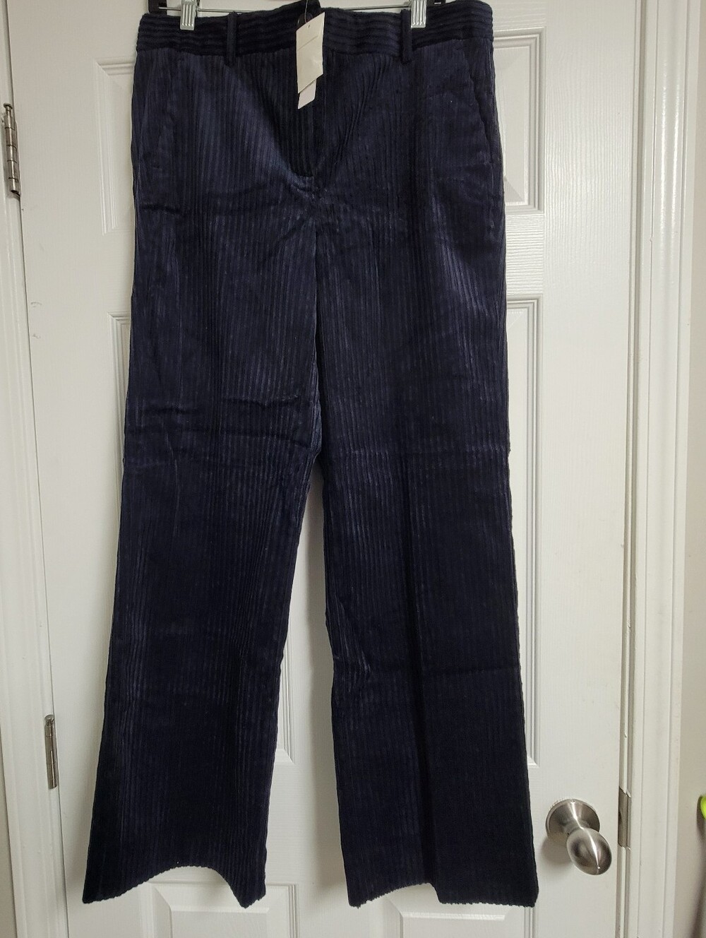 J.crew NWT Navy Straight Leg Corduroy Pants Women's Size 12T.